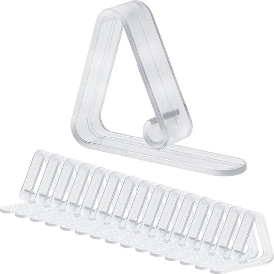 16 clip per tavolo in plastica trasparente - clip per tovaglie da picnic per matrimoni - per esterno uso domestico campeggio ristorante clip per tovaglie da tavolo