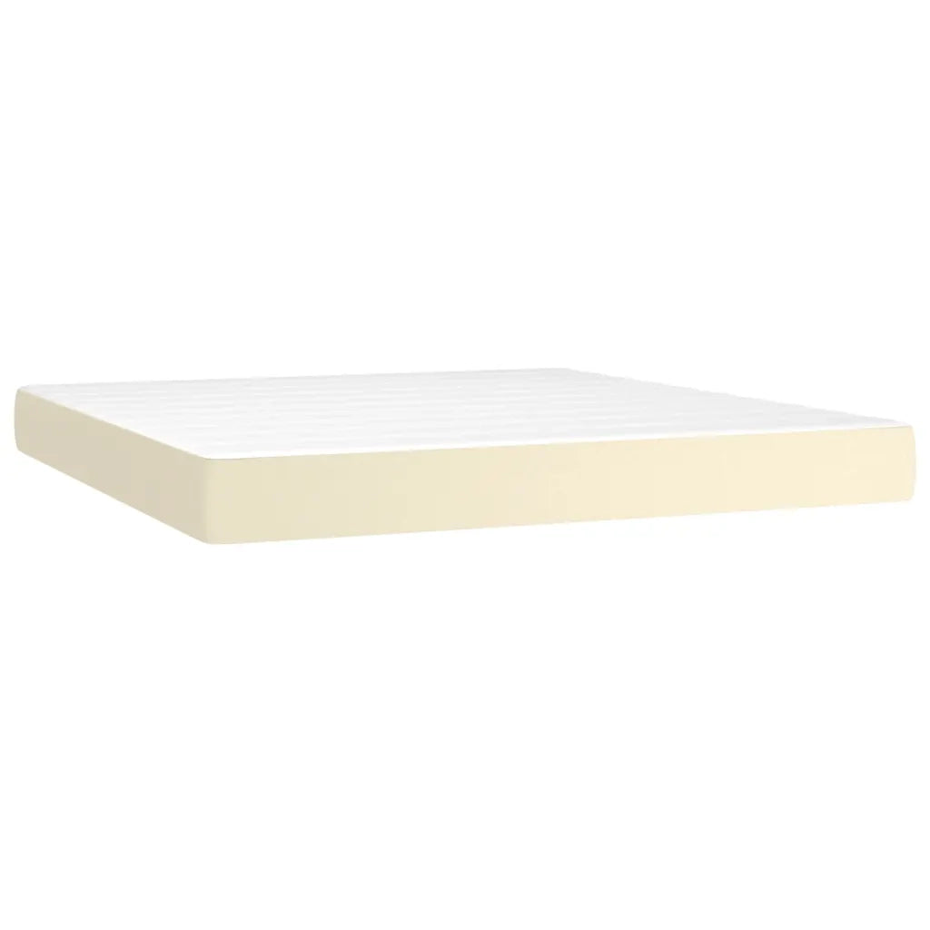 Giroletto a Molle con Materasso Crema 160x200 cm in Similpelle 3127321