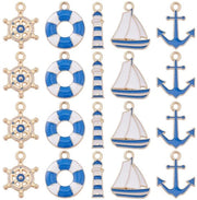 Set di Charms Nautici - 60Pz Anello Charms per Creare Gioielli