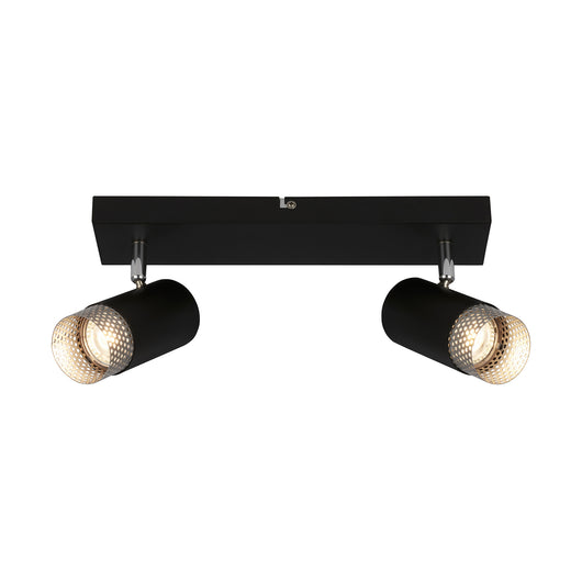 Spot Vintage Plek Metallo Cromo Opaco 2 Luci Gu10