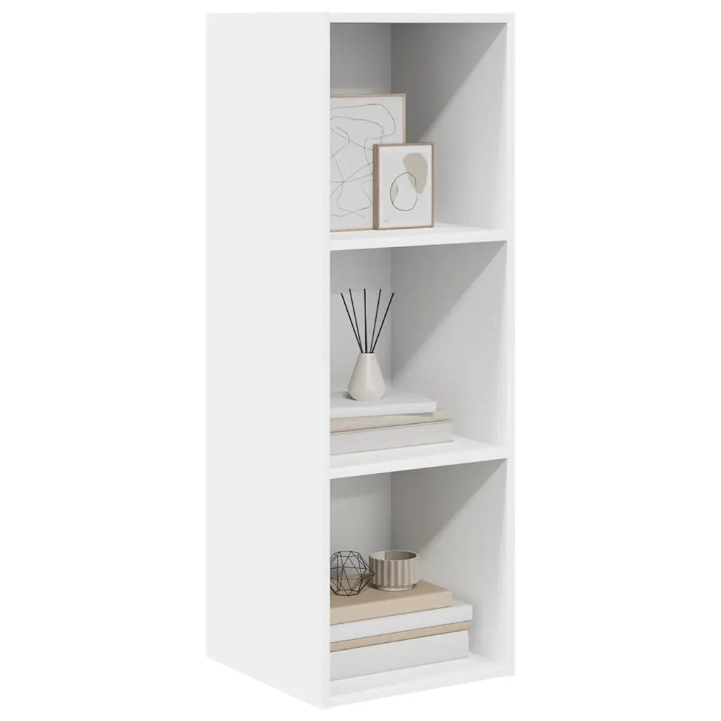 Mobile TV da Parete Bianco 37x37x107 cm in Legno Multistrato 805480