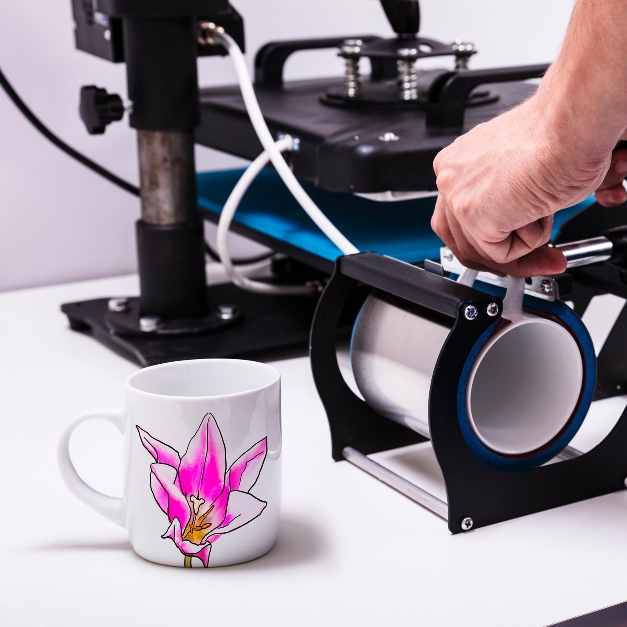 Tazze Sublimazione 300ml 36pz Bianche con Scatole Regalo e Nastro Termico