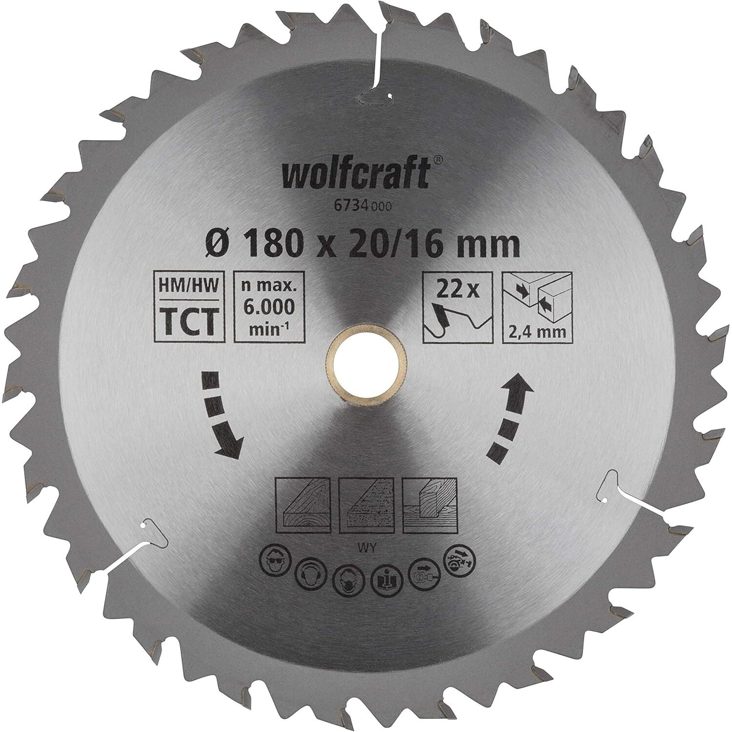 LAMA 22 DENTI SEGA D. 180MM FORO 20MM LEGNO