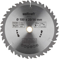 LAMA 22 DENTI SEGA D. 180MM FORO 20MM LEGNO