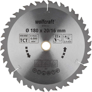 LAMA 22 DENTI SEGA D. 180MM FORO 20MM LEGNO