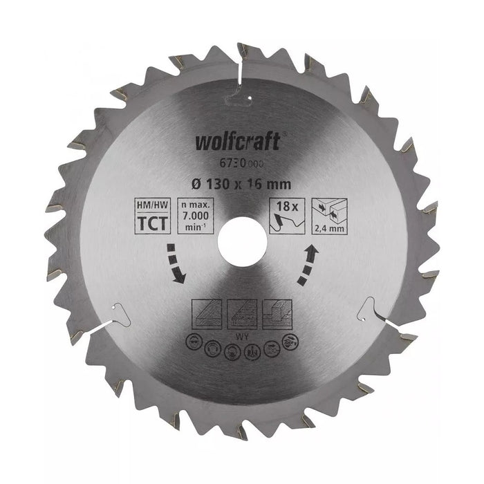 LAMA 18 DENTI SEGA D.130MM FORO 16MM LEGNO
