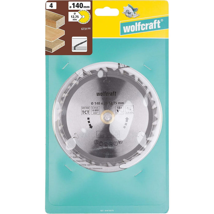 LAMA 18 DENTI SEGA D.140MM FORO 12.75MM LEGNO