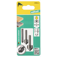 SET 3 SVASATORI D. 6/12/16MM PER LEGNP/PLASTICHE