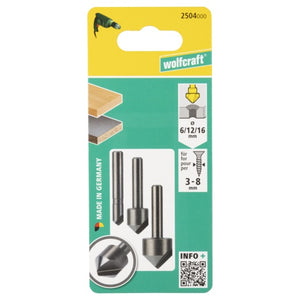 SET 3 SVASATORI D. 6/12/16MM PER LEGNP/PLASTICHE