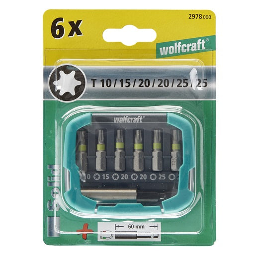 SET 6 INSERTI TORX 101520202525 CON PORTAINSERTI