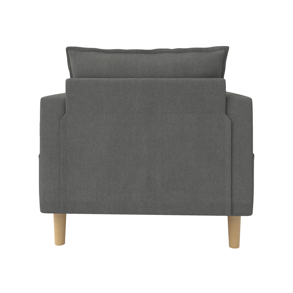 Poltrona con Cuscino e Borsa Portaoggetti ¨C MINIMAL ¨C Tessuto, Stile Nordico