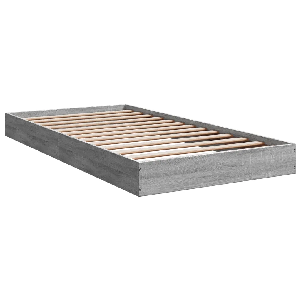 Giroletto-Struttura Letto Grigio Sonoma 100x200 cm in Legno Multistrato 731915