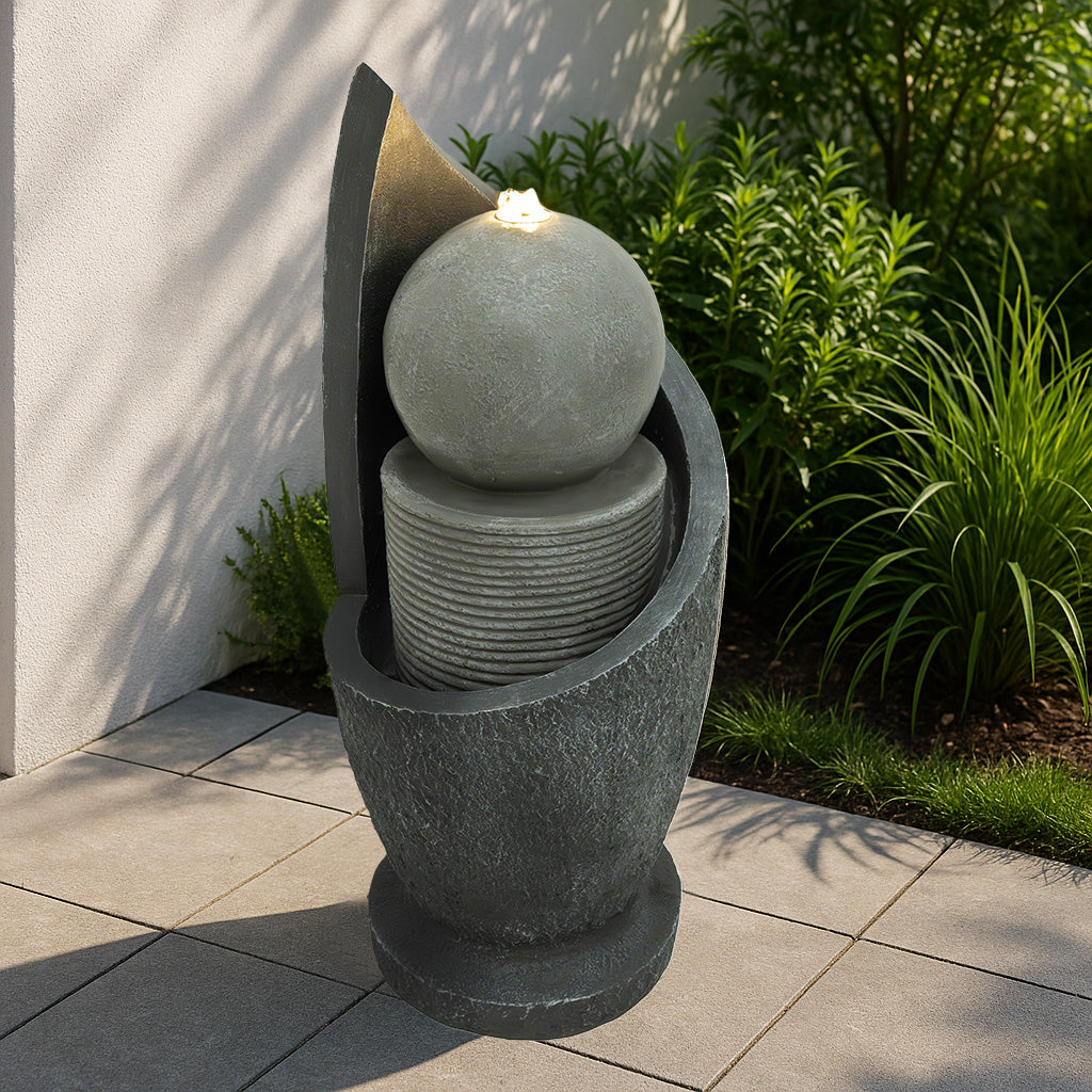 Fontana da Giardino Elettrica con LED e Cascata – Zen Cascade