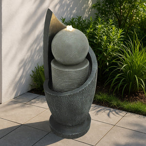 Fontana da Giardino Elettrica con LED e Cascata – Zen Cascade