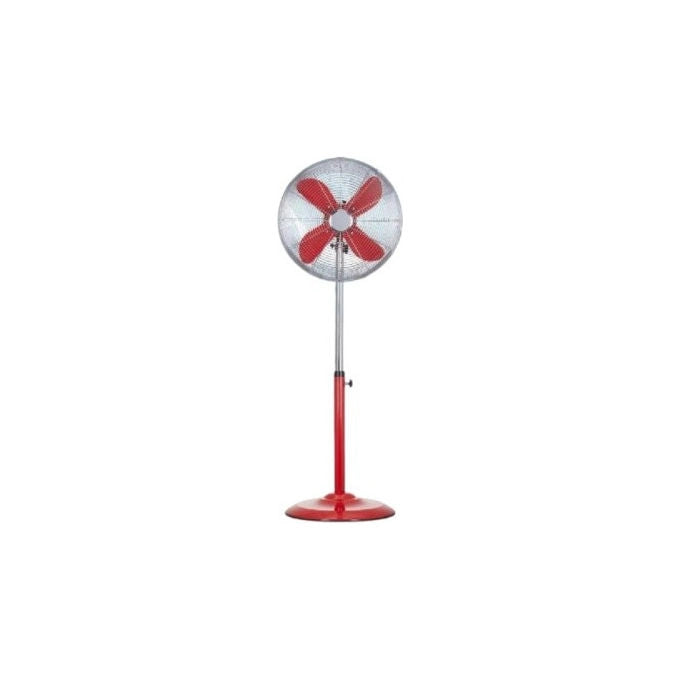Akai ventilatore a piantana VP40CR, 40 cm, oscillante, 3 velocita' regolabili, rosso