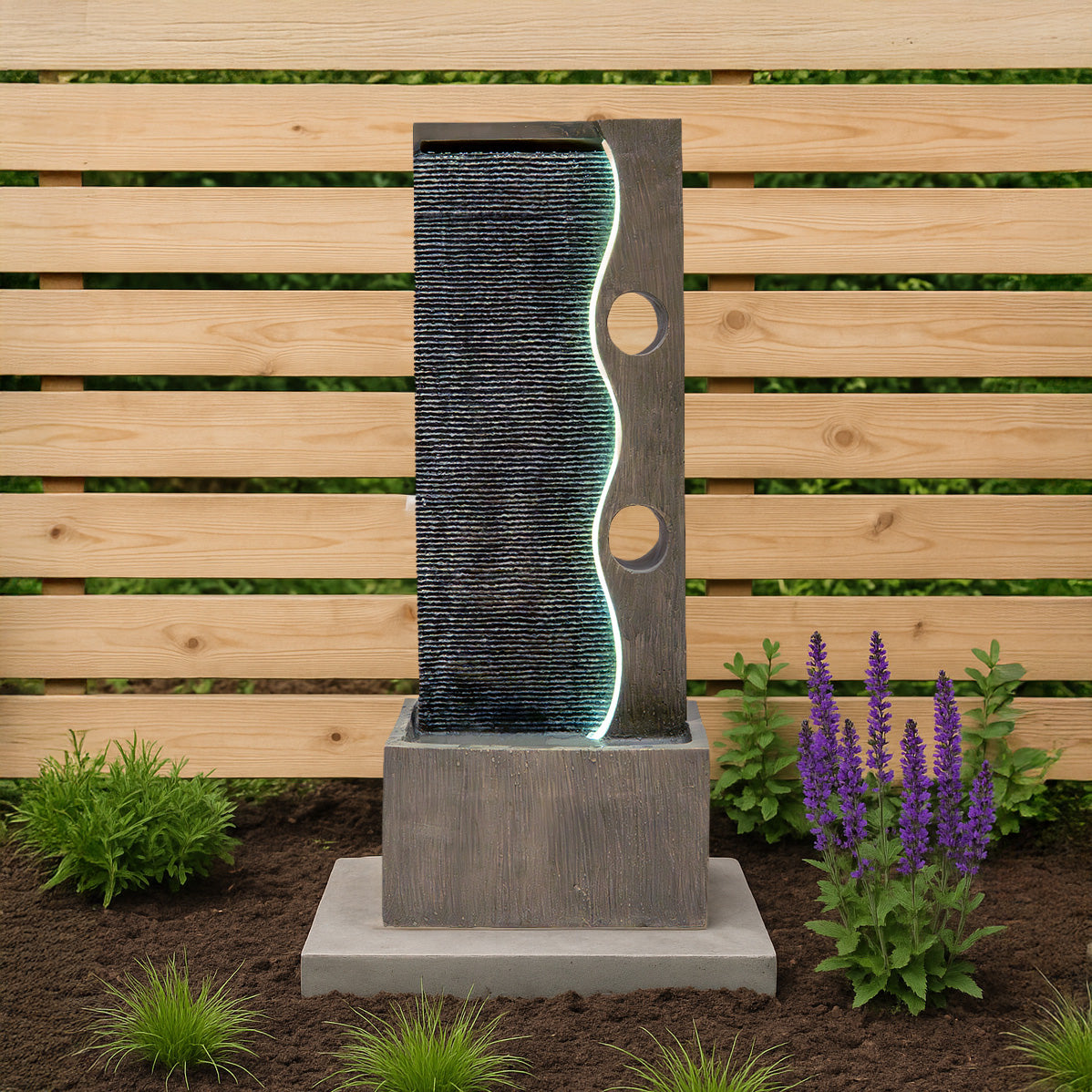 Fontana da Giardino Elettrica con LED e Cascata – Harmony Falls