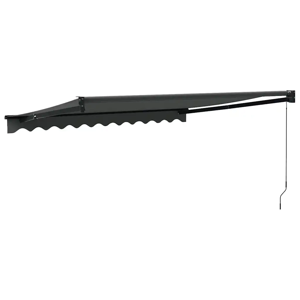 Tenda da Sole Retrattile Antracite 3x2,5 m Tessuto e Alluminio