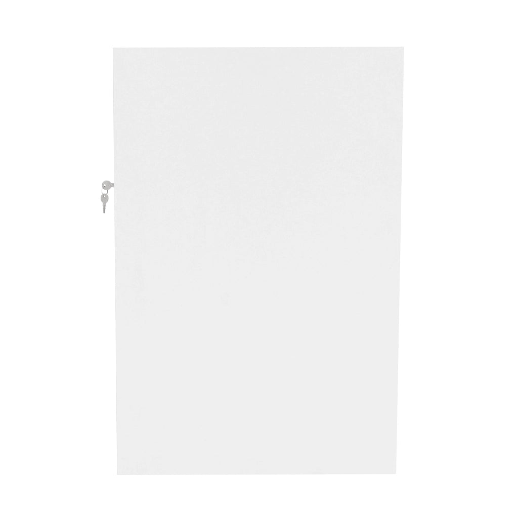 Bancone LED B1200 Bianco con 1 Ripiano a Vista e 2 Chiusi