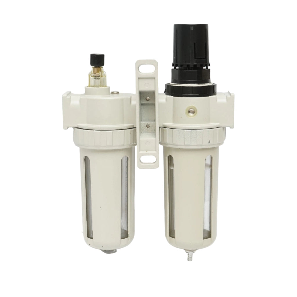 Filtro aria e lubrificatore con regolatore di pressione max. 1 MPa, attacco 1/2