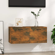 Mobile a Parete Rovere Fumo 80x36,5x35 cm in Legno Multistrato 817606