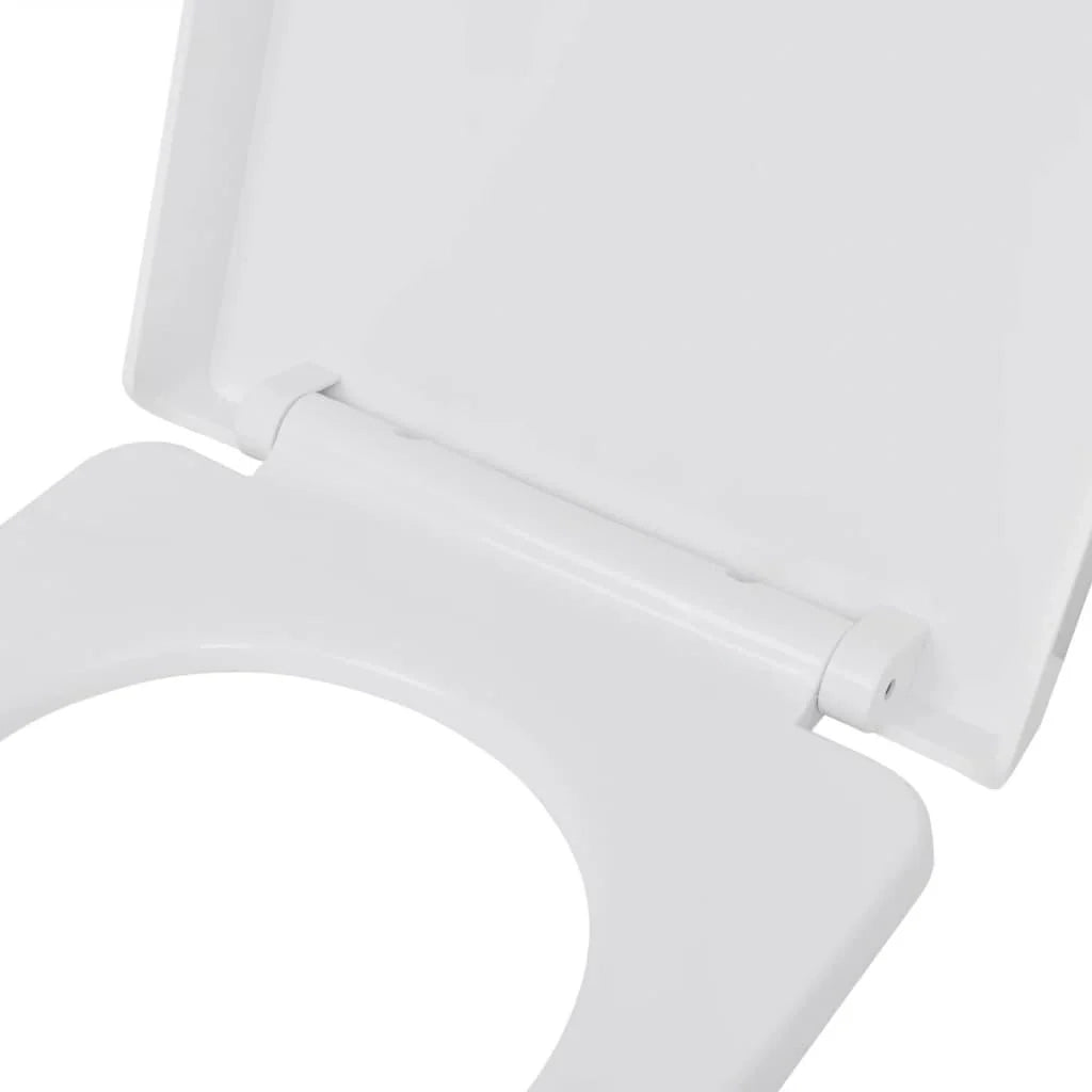 Sedile WC quadrato bianco con chiusura ammortizzata e sgancio rapido 02_0002892