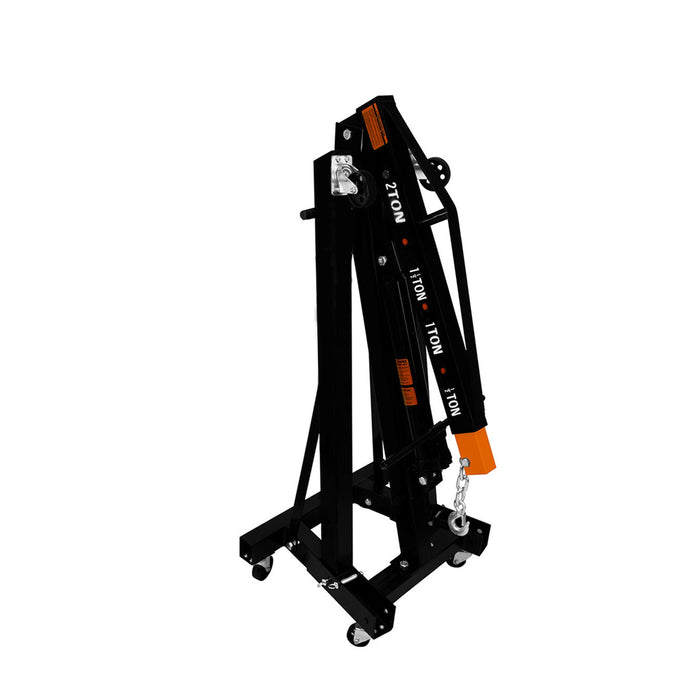 Gru Motore 2 Tonnellate e Bilanciatore Maniglia Idraulica Gambe Pieghevoli