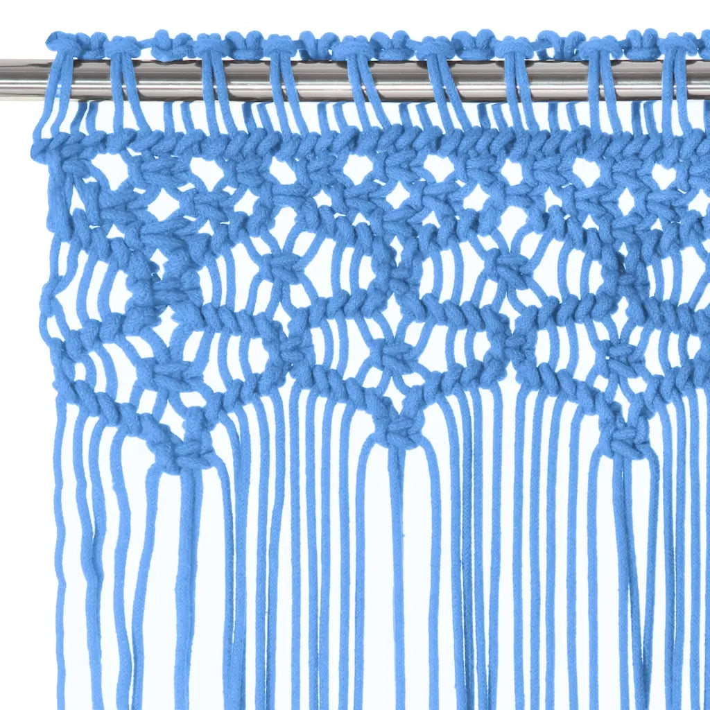 Tenda Macramè Blu 140x240 cm in Cotone 323987