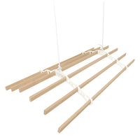 Stendibiancheria a Soffitto con Puleggia 6 Listelli 2.4m Avorio