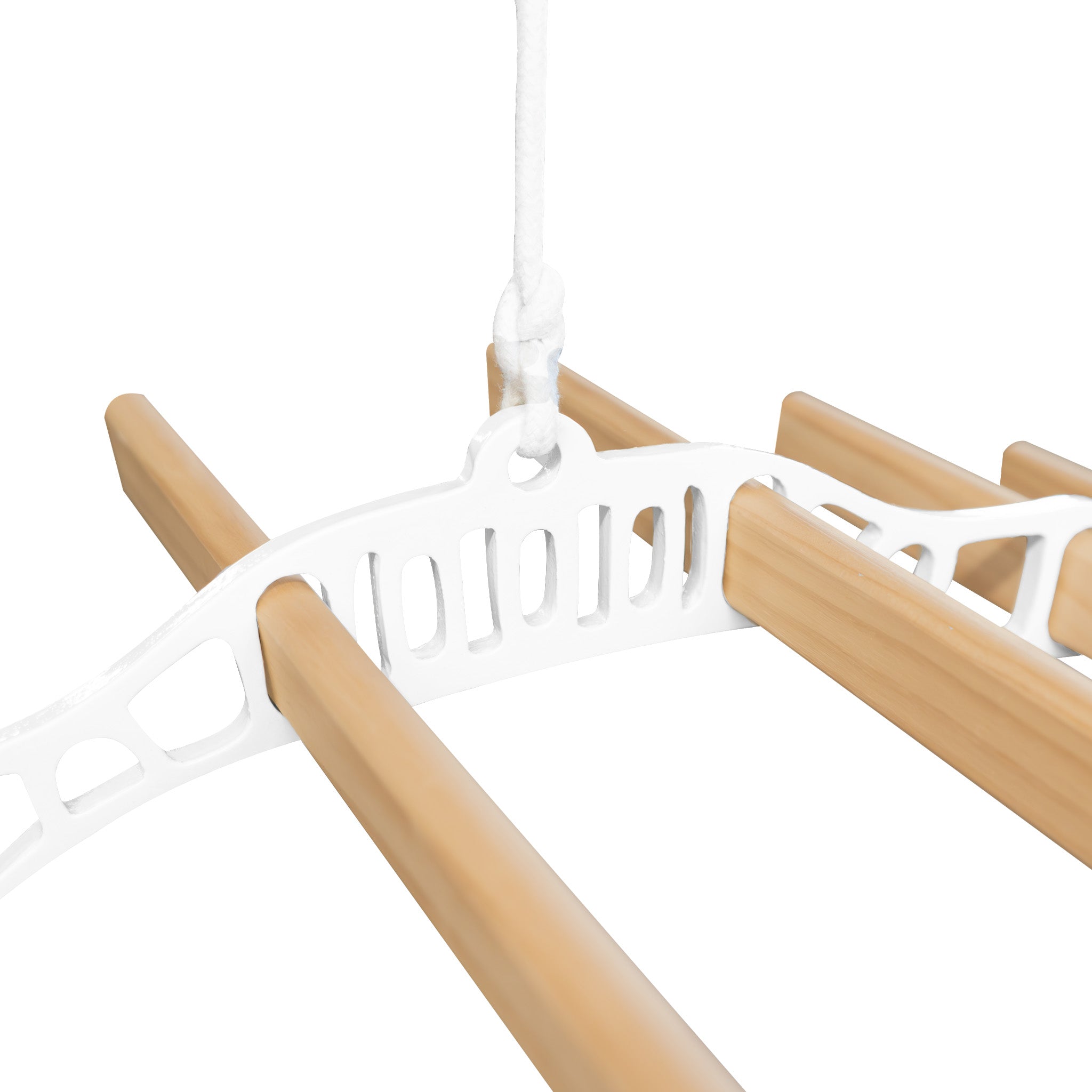 Stendibiancheria a Soffitto con Puleggia 6 Listelli 0,9m Bianco