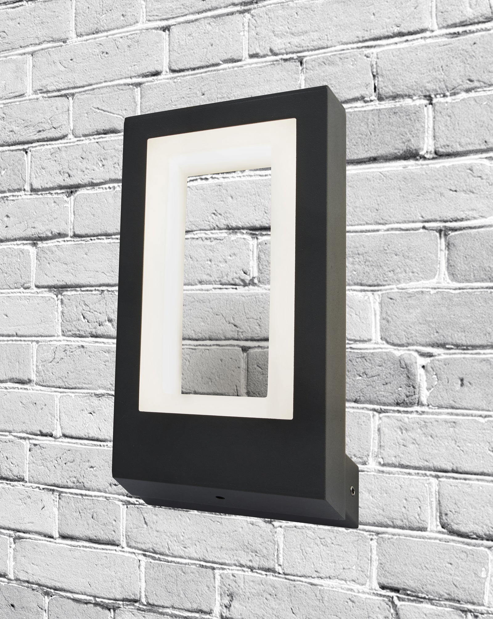 Applique Moderna Berlino Alluminio Grigio Policarbonato Bianco Led 11W 4000K