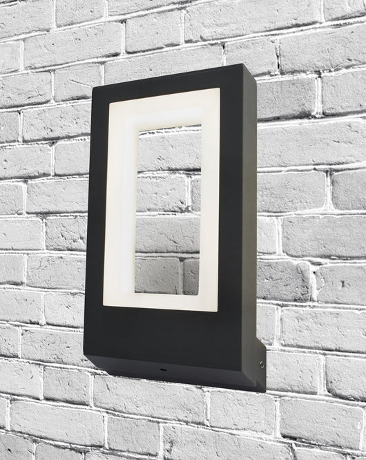 Applique Moderna Berlino Alluminio Grigio Policarbonato Bianco Led 11W 4000K