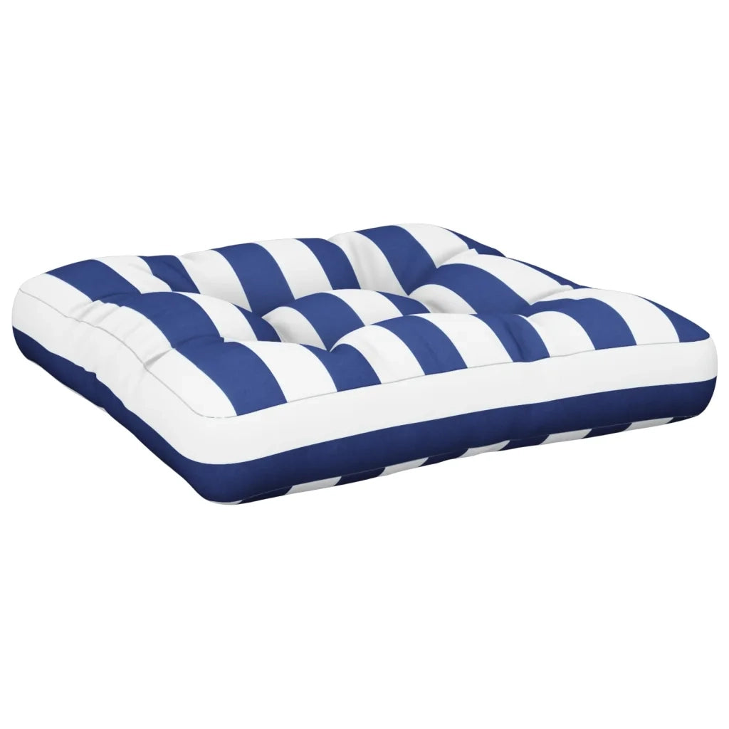 Cuscino Pallet Strisce Bianche e Blu 58x58x10 cm Tessuto Oxfordcod mxl 118359