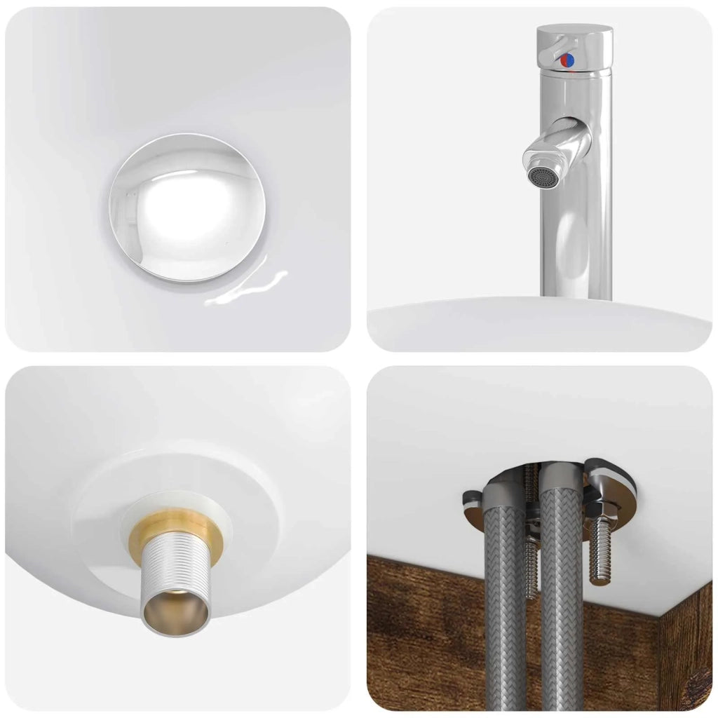 Set di mobili per il bagno 2 pz Rovere Fumo 3404029