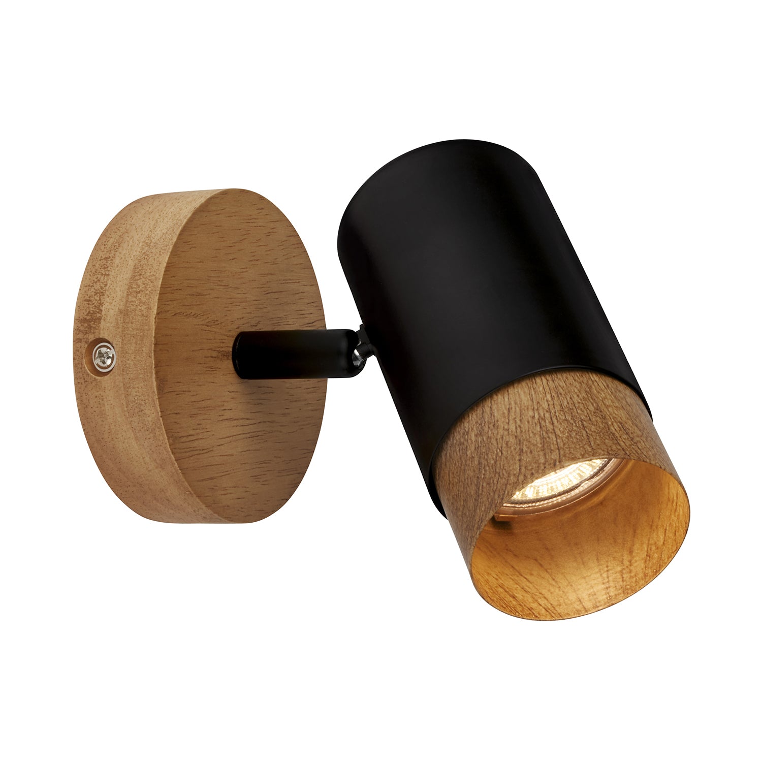 Spot Vintage Plek Metallo Nero 1 Luce Gu10