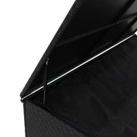 Baule Serafina in Rattan Nero 700L Per Esterno – con Ruote e Rivestimento