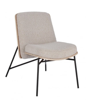 Poltrona Soggiorno 59x71x80 cm Emerson in MDF Avorio