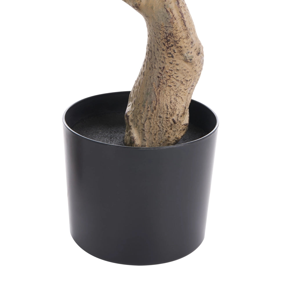Pianta Artificiale in Vaso Nero con Bouganville Rosa in Plastica 180 cm per Decorazione d’Interni
