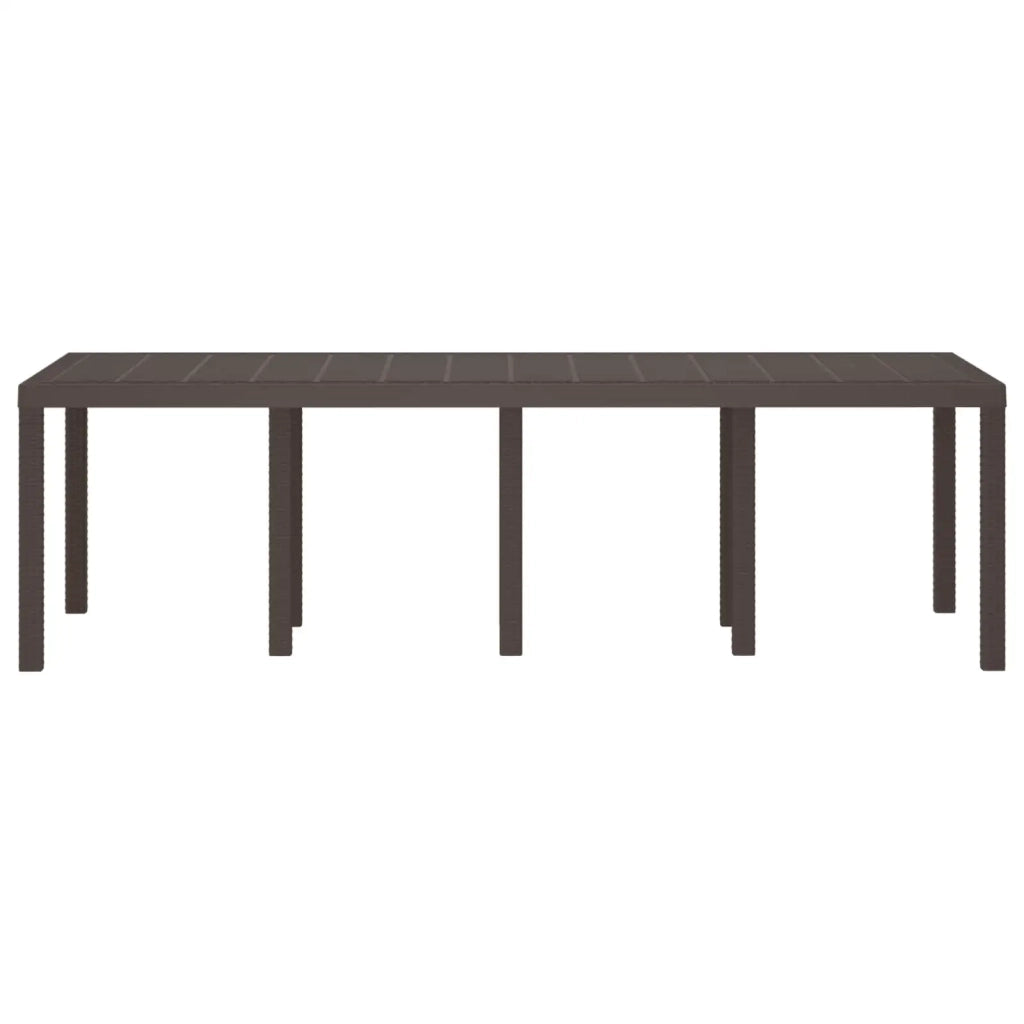 Tavolo da Giardino Marrone 250 x 100 x 73 cm polyrattan