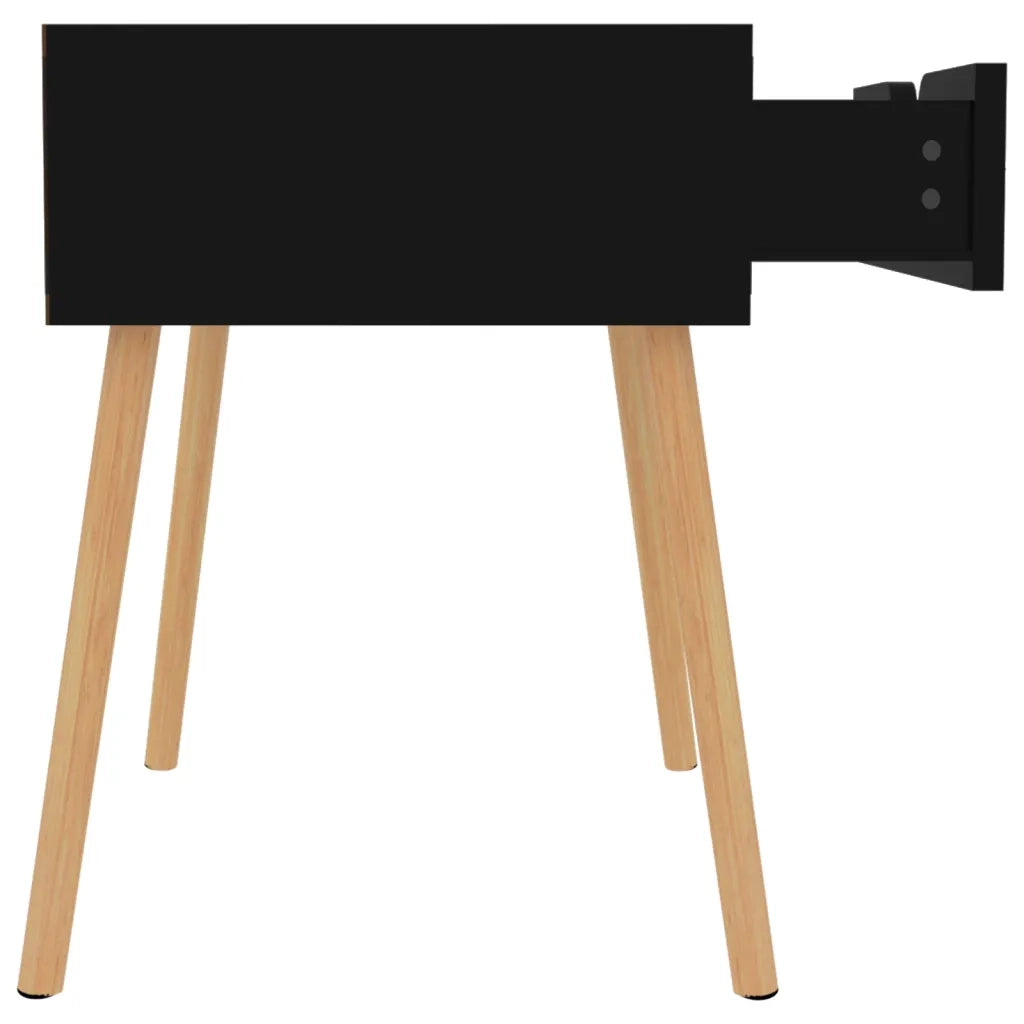 Comodino-Tavolino da notte Nero Lucido 40x40x56 cm in Legno Multistrato
