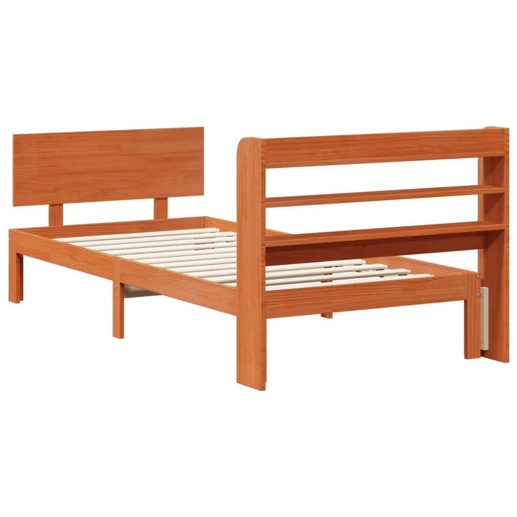 Struttura del letto 2 pcs Marrone cerato Legno di Pino Massello 3422755