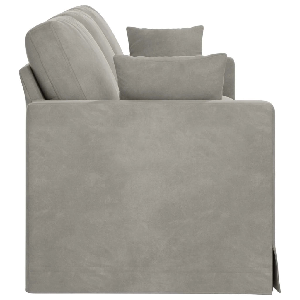 Divano Grigio chiaro 228 x 78 x 80 cm Velluto 42024440