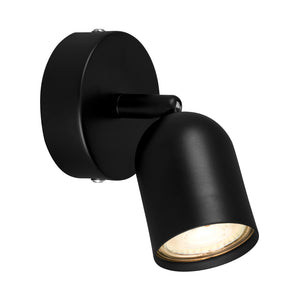 Spot Contemporaneo Tabo Metallo Nero 1 Luce Gu10