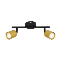 Spot Contemporaneo Tabo Metallo Oro 2 Luci Gu10