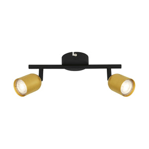 Spot Contemporaneo Tabo Metallo Oro 2 Luci Gu10