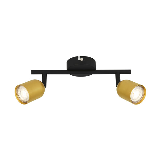 Spot Contemporaneo Tabo Metallo Oro 2 Luci Gu10