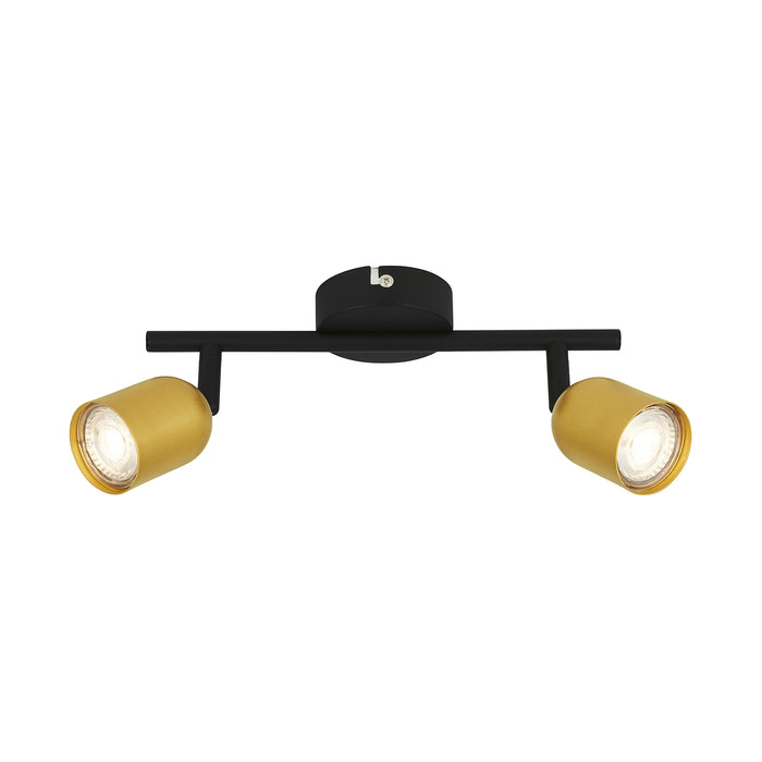 Spot Contemporaneo Tabo Metallo Oro 2 Luci Gu10