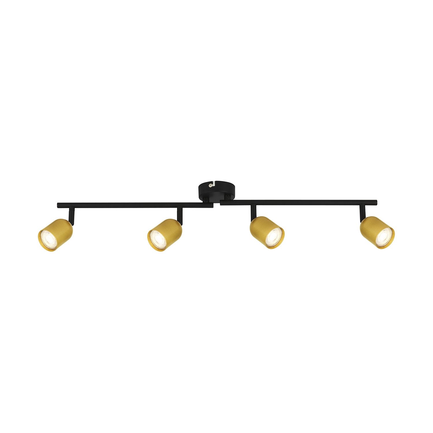 Spot Contemporaneo Tabo Metallo Oro 4 Luci Gu10