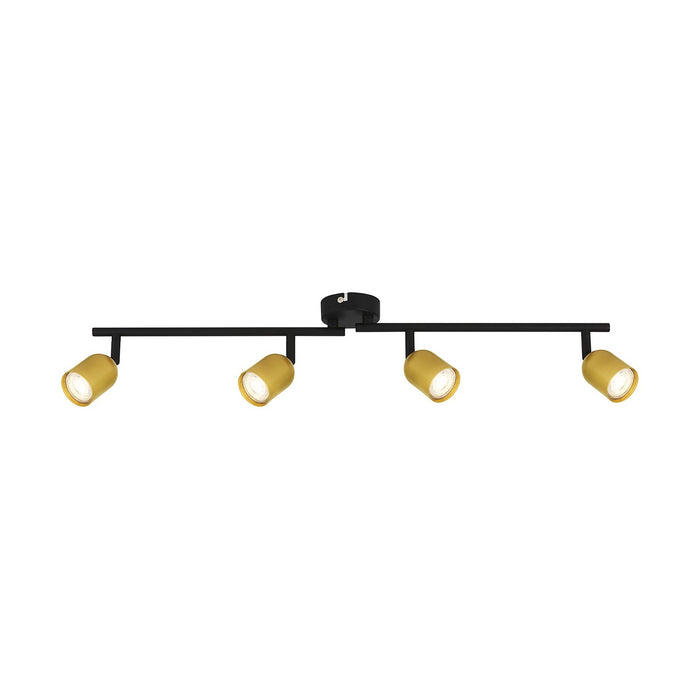 Spot Contemporaneo Tabo Metallo Oro 4 Luci Gu10