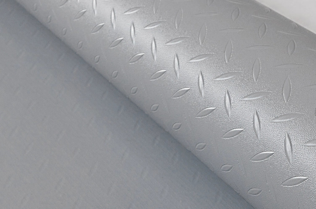 Rotolo Passatoia Copri Pavimento Gomma Pvc Ruvida Antiscivolo Tappeto Lamiera Isolante Grigia 100x150 cm
