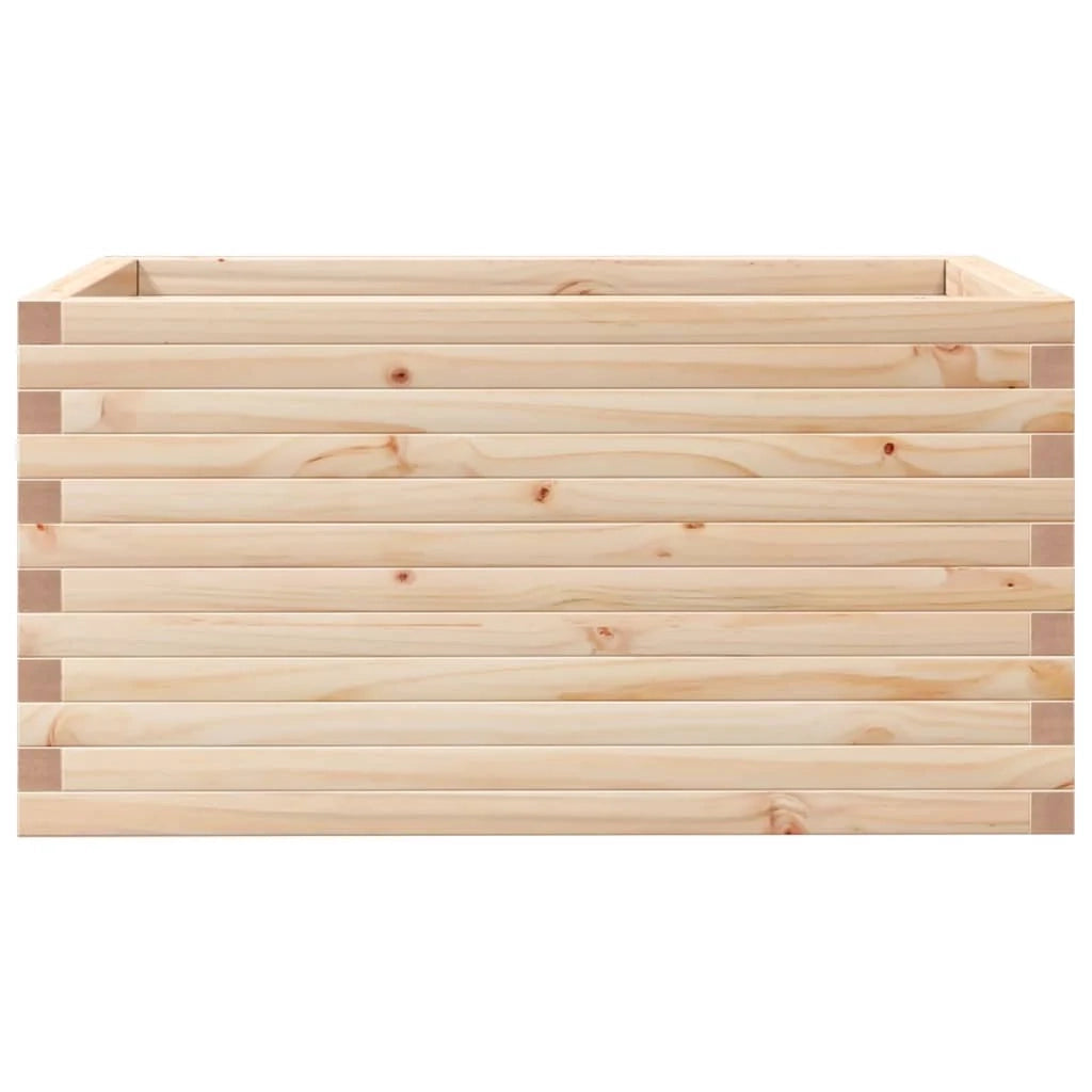 Fioriera rialzata per piante fiori patio giardino 90 x 60 x 45,5 cm legno di pino massiccio marrone 02_0038016